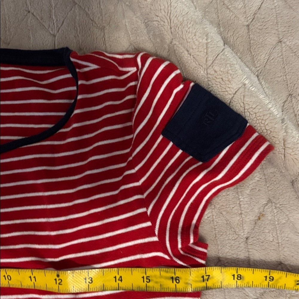 Ralph Lauren  Red and White Striped Tee - Picture 5 of 14